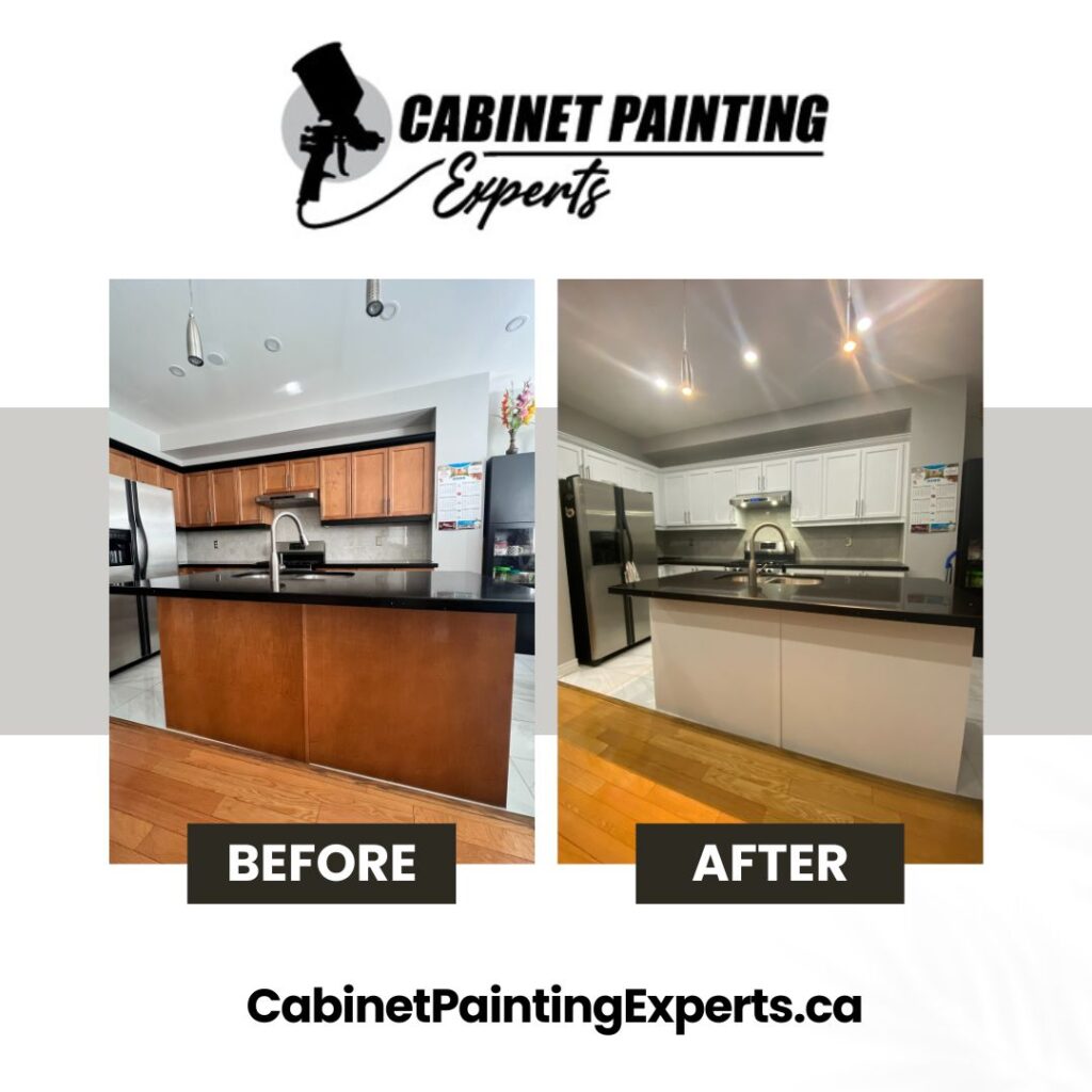 Cabinets Painted White in Hamilton Ontario
