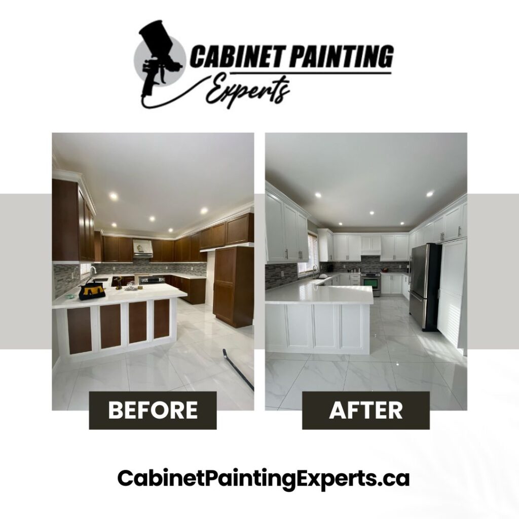 Toronto Kitchen Cabinet Painting Before And After Picture